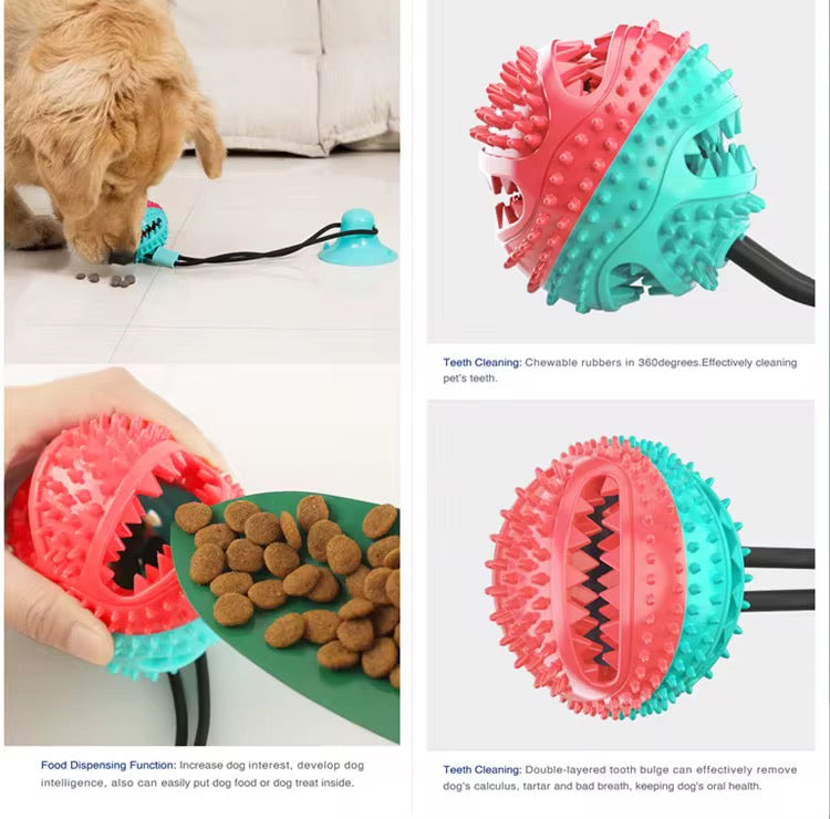 Suction Cup Dog Chewing Toy – Interactive Tug & Bite Toy for Strong Chewers