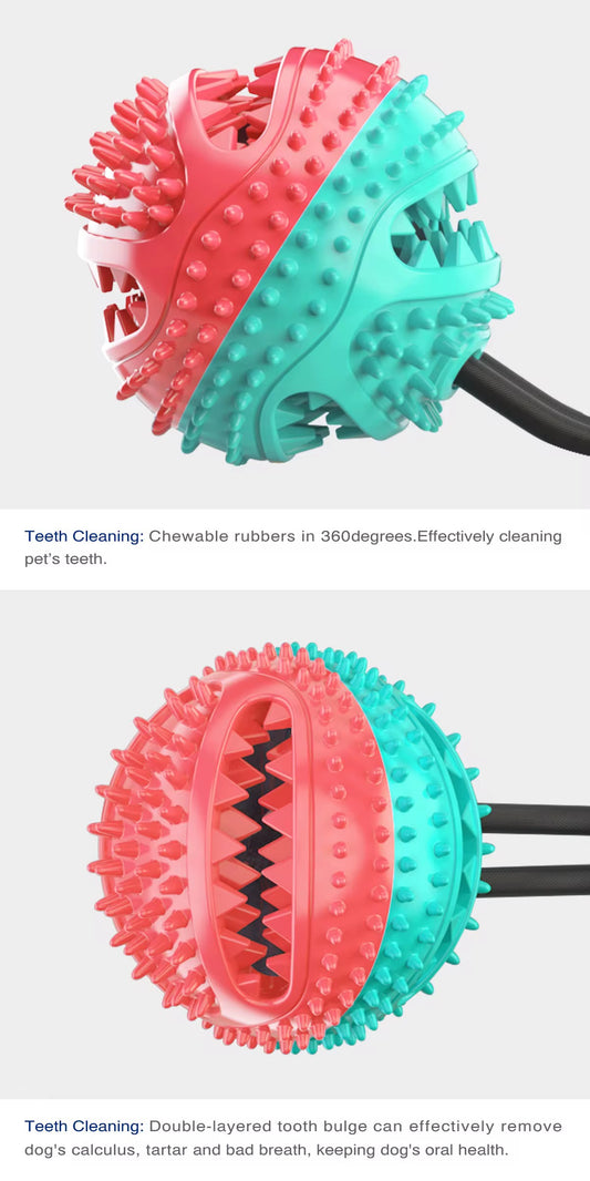 Suction Cup Dog Chewing Toy – Interactive Tug & Bite Toy for Strong Chewers