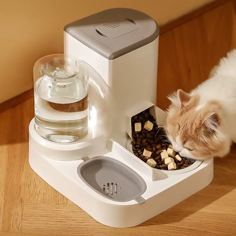 Automatic 2-in-1 Pet Food and Water Dispenser – Non-Slip Dual Bowl Feeder for Dogs & Cats