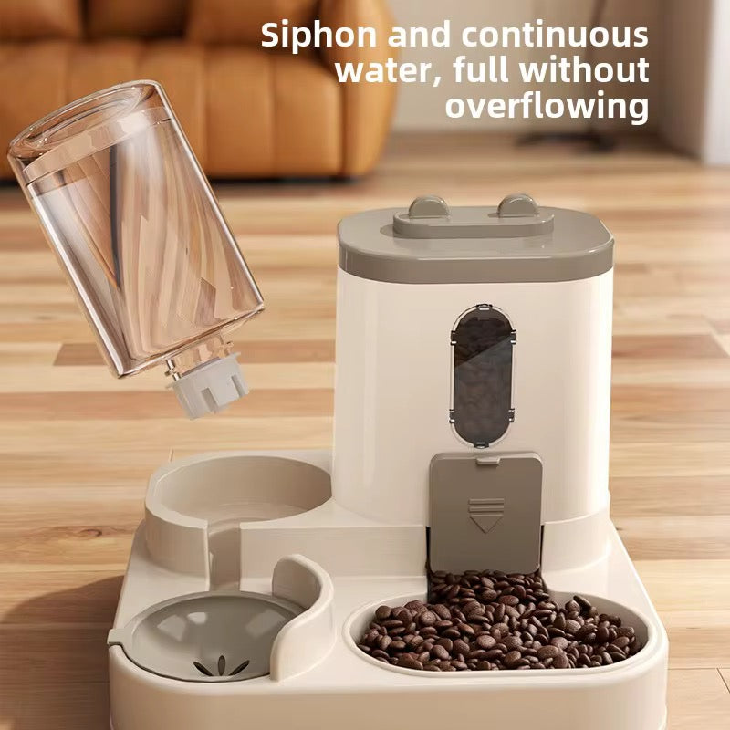 Automatic 2-in-1 Pet Food and Water Dispenser – Non-Slip Dual Bowl Feeder for Dogs & Cats