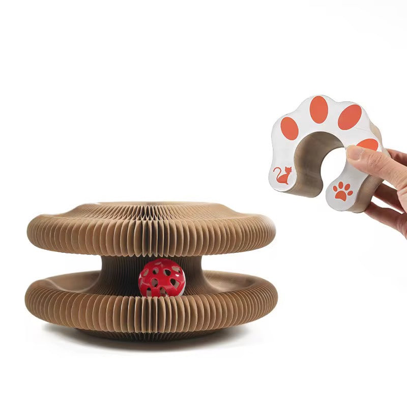 Foldable Magical Cat Scratch Toy – Shape‑Shifting Fun for Your Feline! 🐱✨