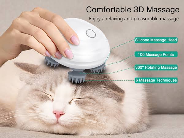 2-in-1 Electric Massager for Pets & Humans – Stress Relief, Hair Oil Booster, Relaxation Tool