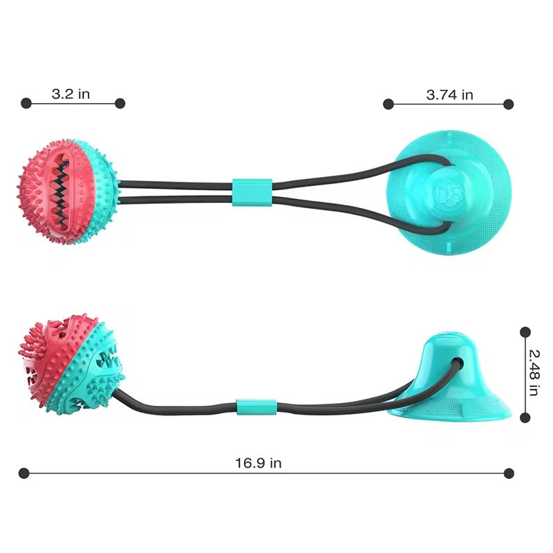 Suction Cup Dog Chewing Toy – Interactive Tug & Bite Toy for Strong Chewers