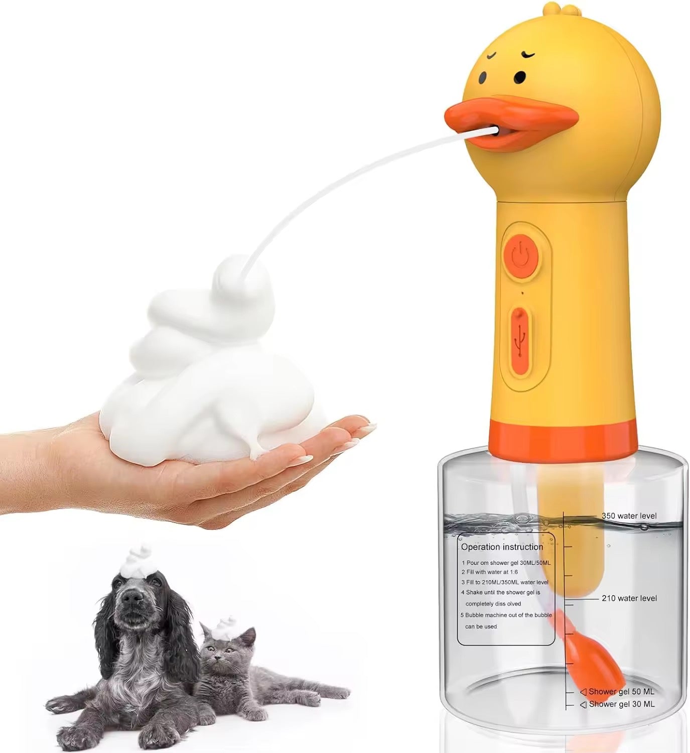 Pet Automatic USB Foam Dispenser – Touchless Soap Dispenser for Dogs & Cats