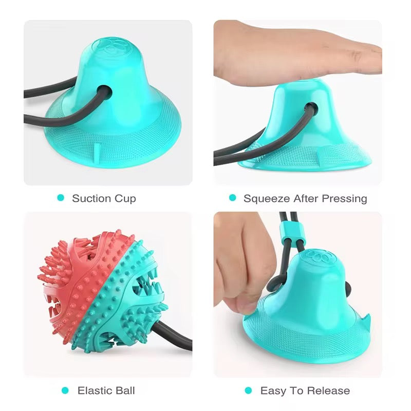 Suction Cup Dog Chewing Toy – Interactive Tug & Bite Toy for Strong Chewers