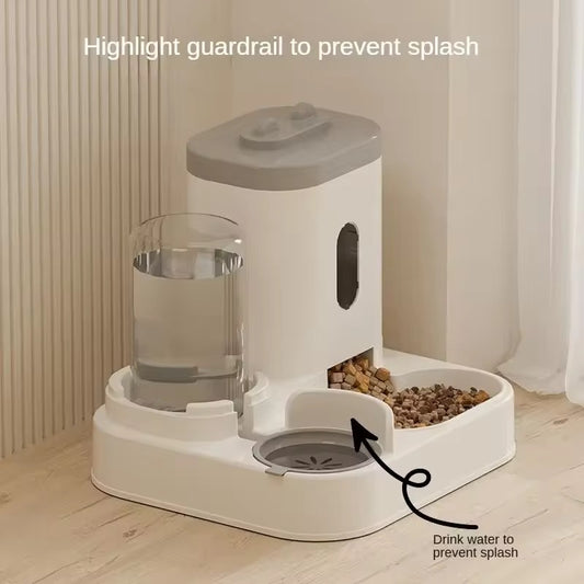 Automatic 2-in-1 Pet Food and Water Dispenser – Non-Slip Dual Bowl Feeder for Dogs & Cats