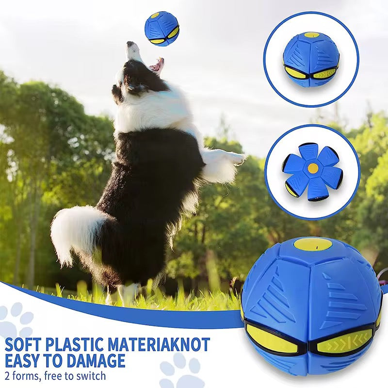 UFO Ball for Dogs – Flying Saucer Transforming Fetch Toy