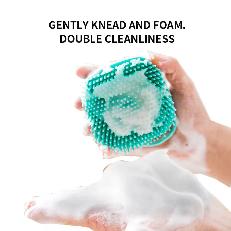 Silicone 2-in-1 Shampoo Dispensing Pet Bath Brush