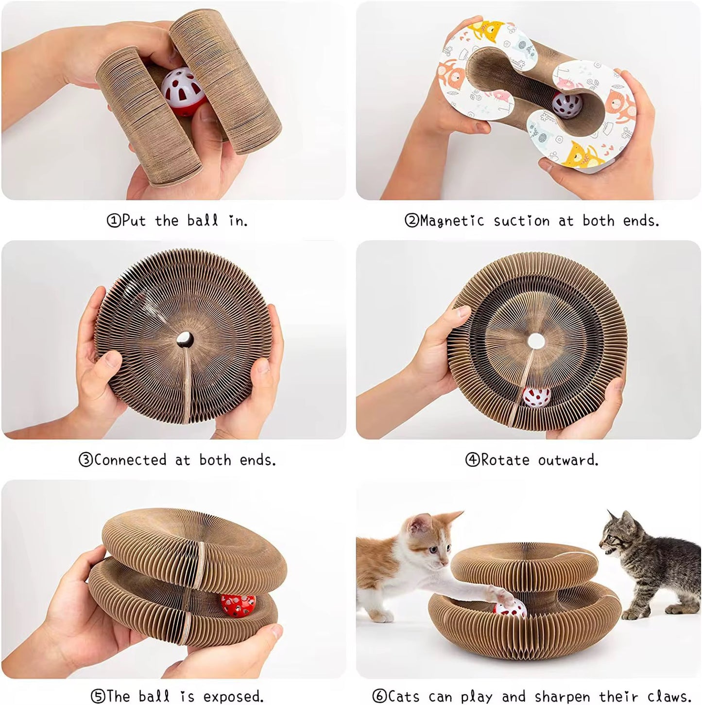 Foldable Magical Cat Scratch Toy – Shape‑Shifting Fun for Your Feline! 🐱✨