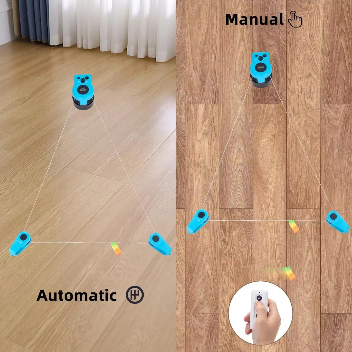 Automatic Interactive Cat Toy – Smart Electric String Teaser with Adjustable Clips
