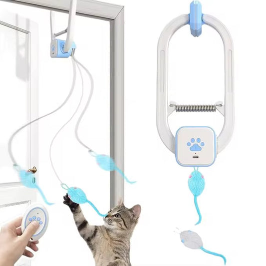 🐱 Automatic Interactive Cat Toy – Smart Electric String Teaser with Adjustable Clip