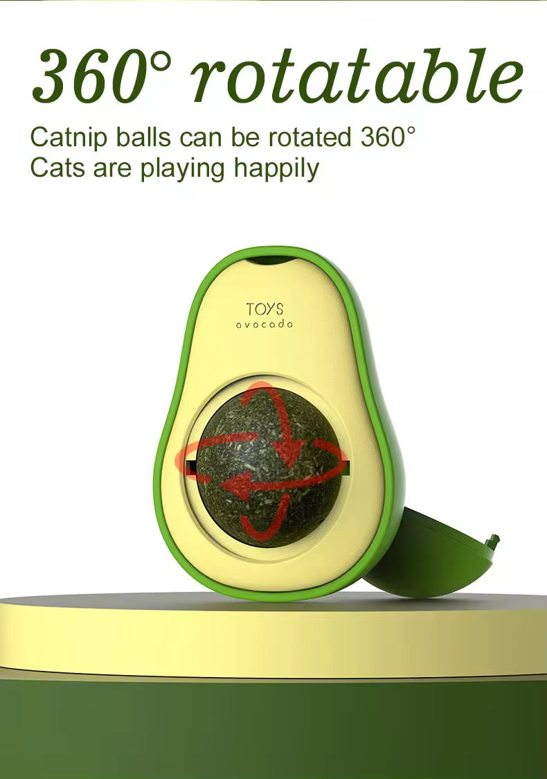 Avocado Catnip Ball™ – Tasty-Looking Toy, Irresistible Fun!