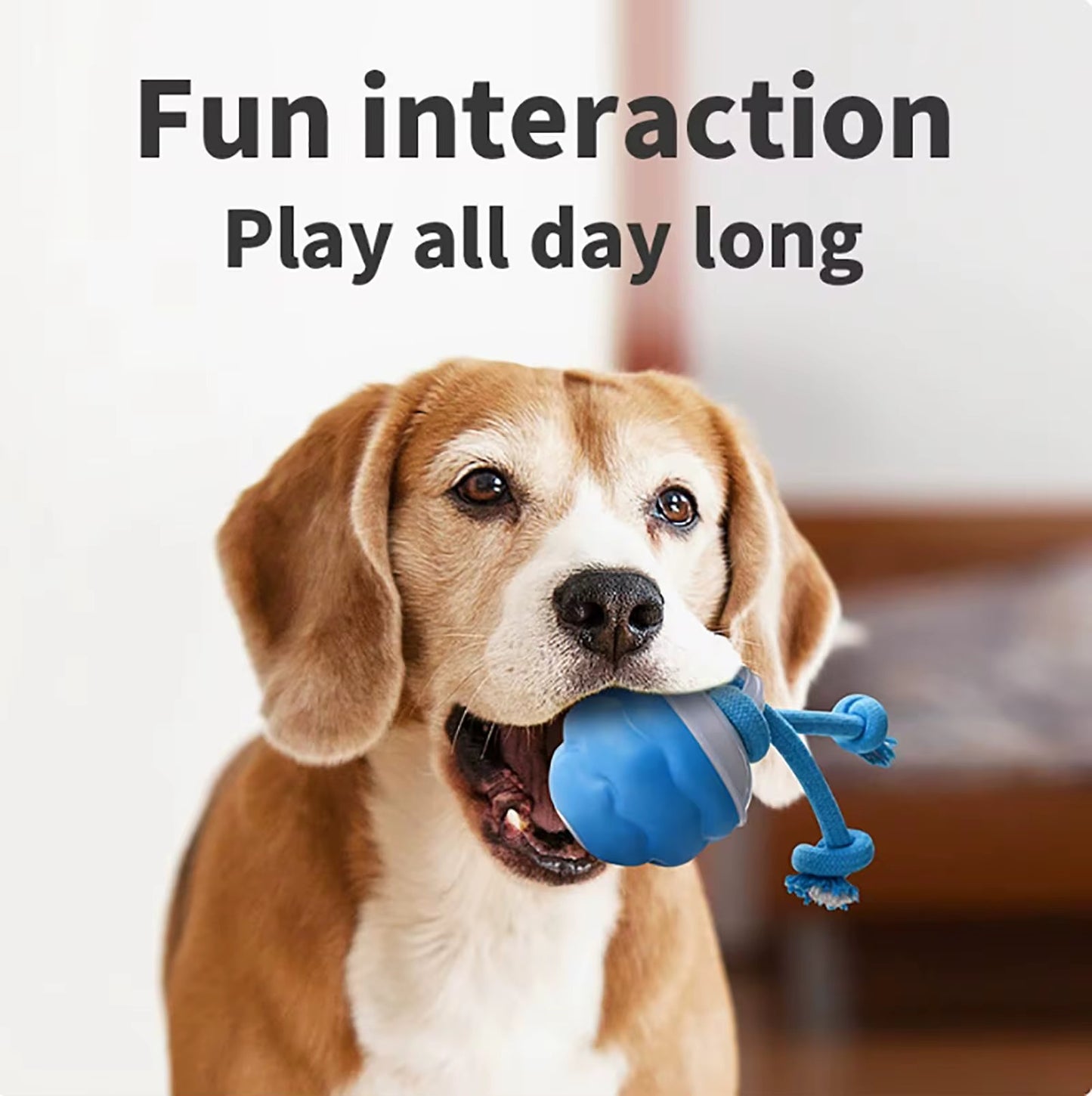 New Smart Automatic Rolling Pet Chew Toy – Rechargeable Squeaky Interactive Training Ball for Dogs