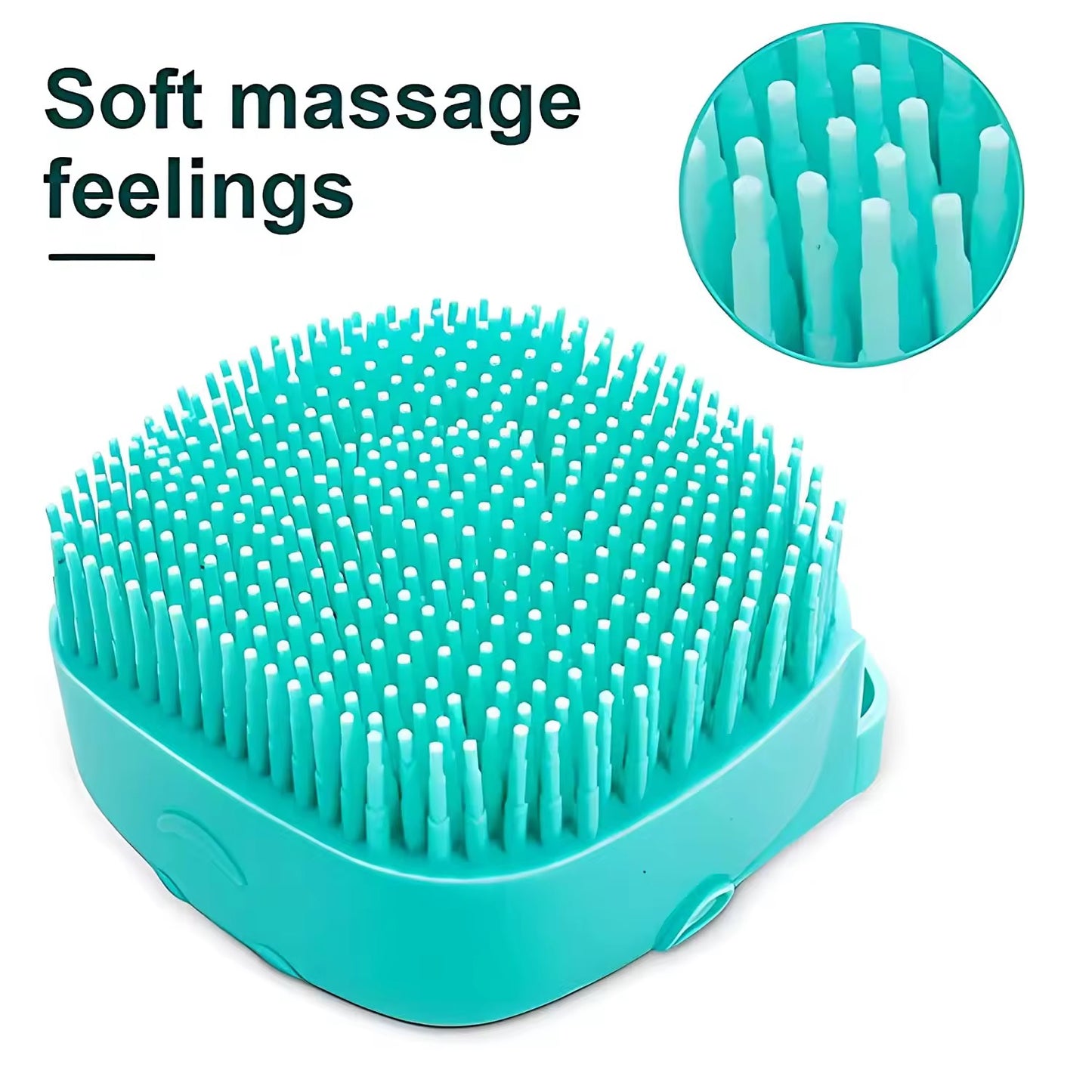 Silicone 2-in-1 Shampoo Dispensing Pet Bath Brush