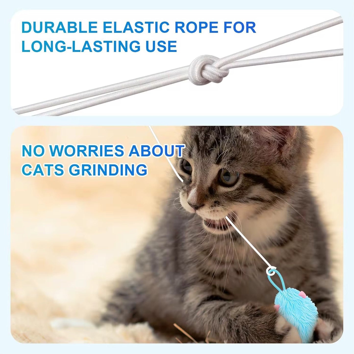 🐱 Automatic Interactive Cat Toy – Smart Electric String Teaser with Adjustable Clip