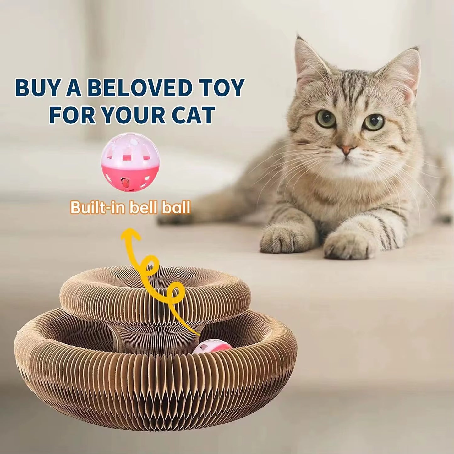 Foldable Magical Cat Scratch Toy – Shape‑Shifting Fun for Your Feline! 🐱✨