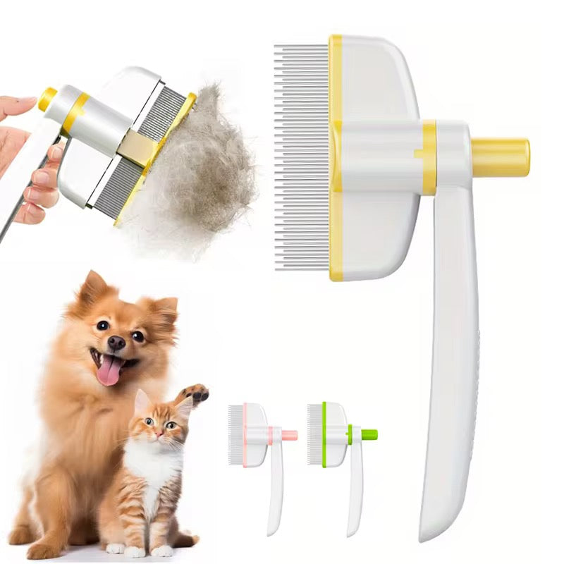 Pet Flea & Hair Removal Comb – Pack of 2 (Rotatable 2-in-1 Grooming Tool)